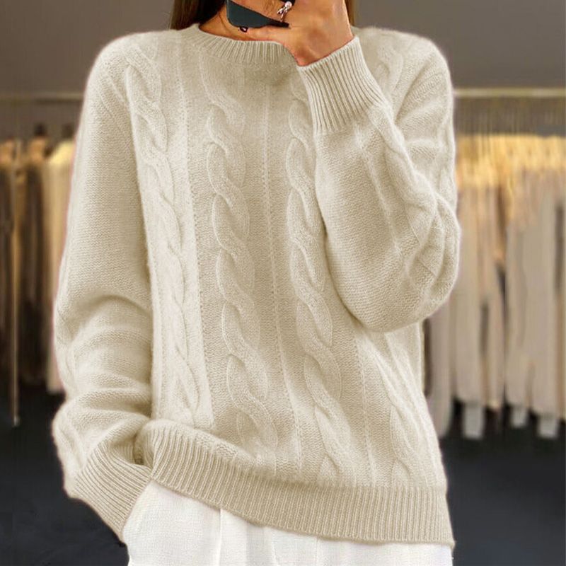 Pull en tricot à Torsades - Chaleur douce et élégance - Hiver