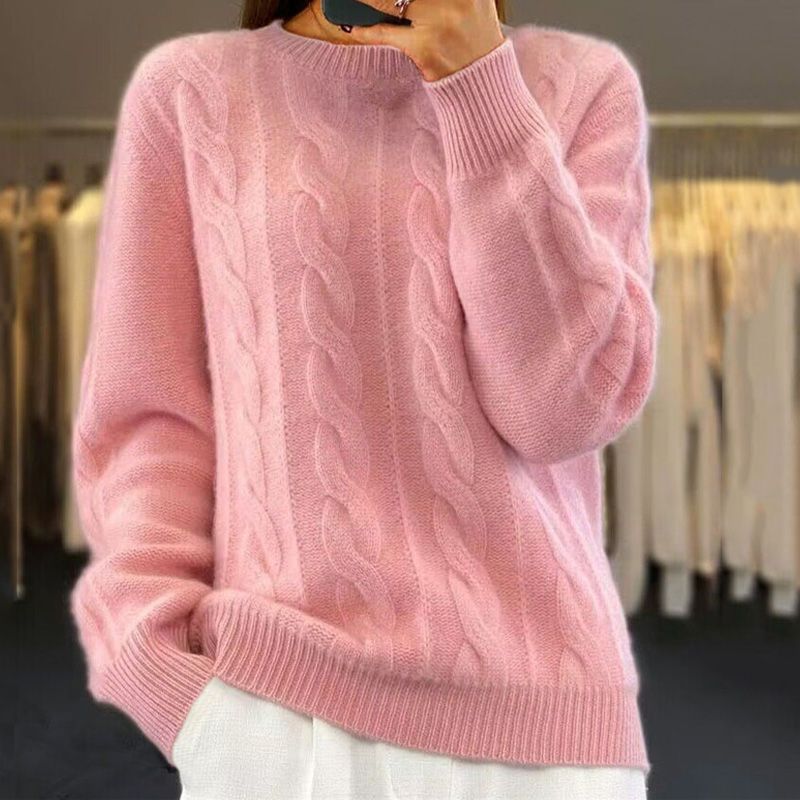 Pull en tricot à Torsades - Chaleur douce et élégance - Hiver
