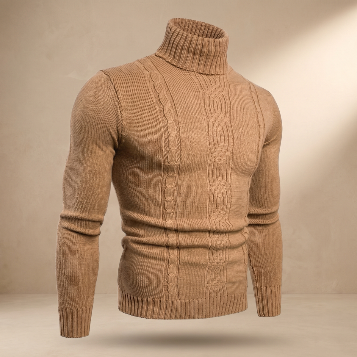 Pull en tricot de coton torsadé pour homme | Pull d'hiver chaud et décontracté