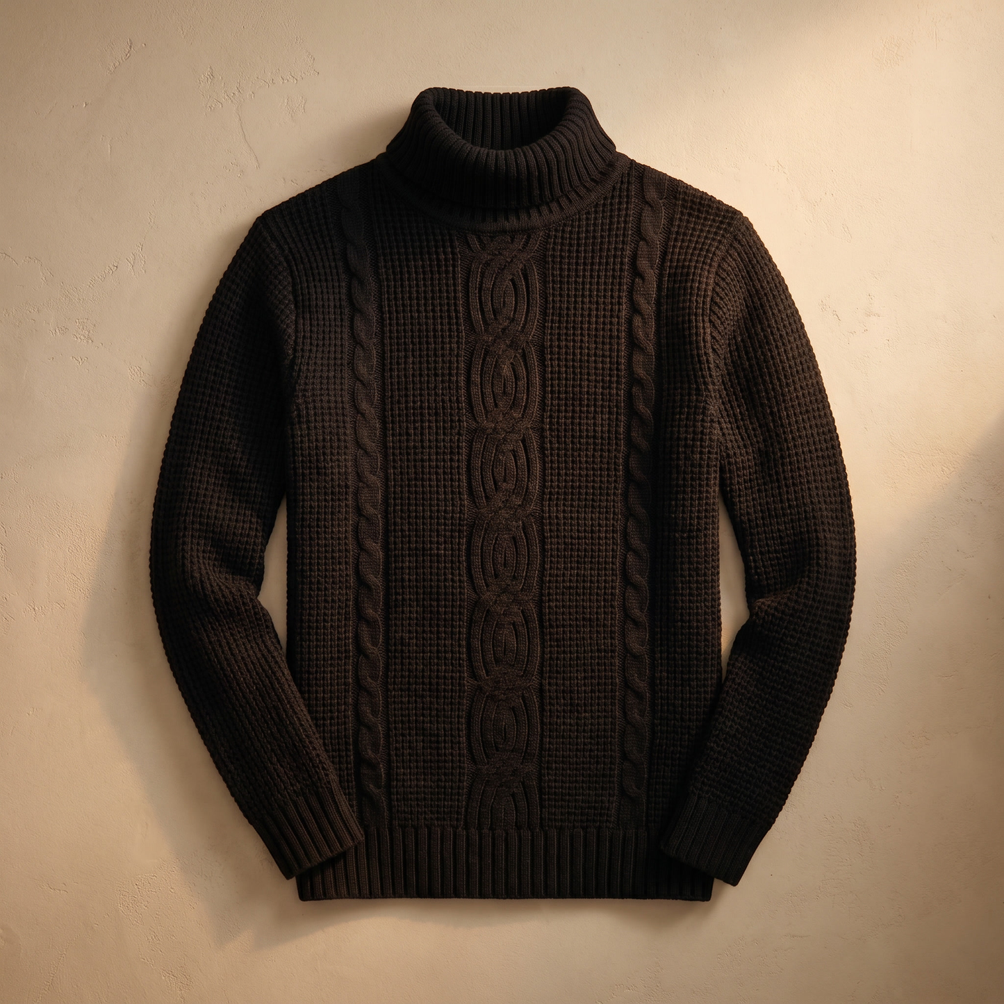 Pull en tricot de coton torsadé pour homme | Pull d'hiver chaud et décontracté