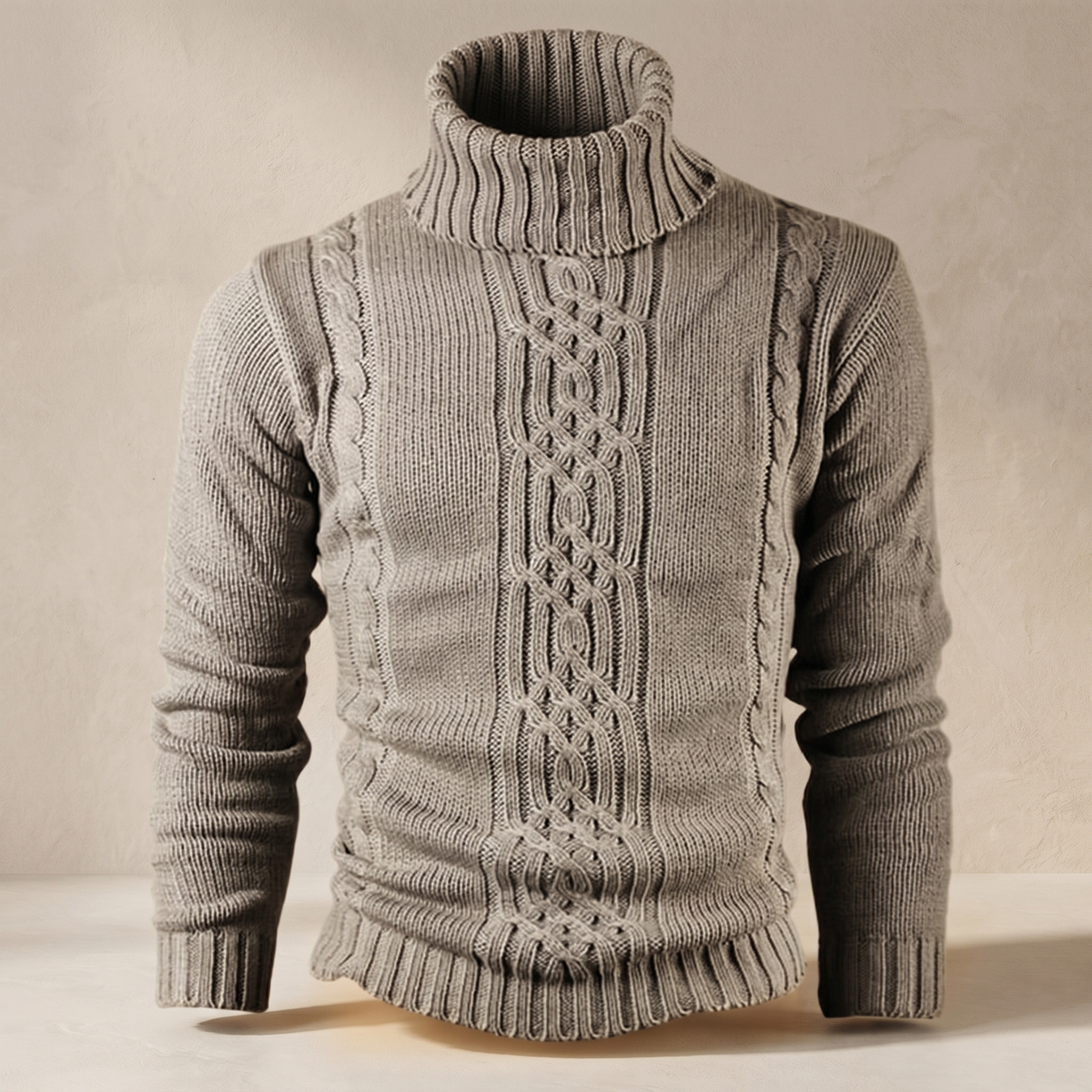 Pull en tricot de coton torsadé pour homme | Pull d'hiver chaud et décontracté