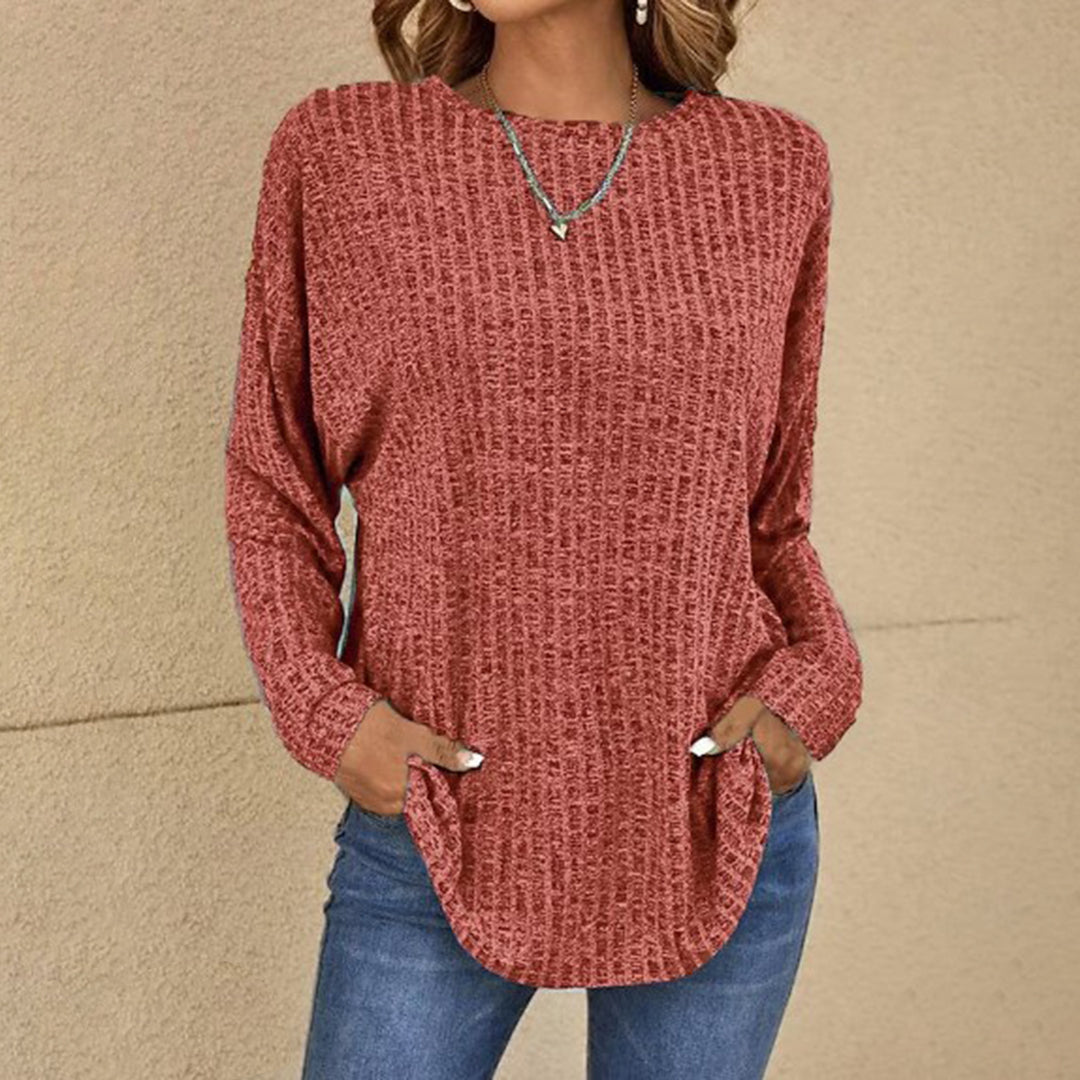Pull femme côtelé douillet pour un confort stylisé