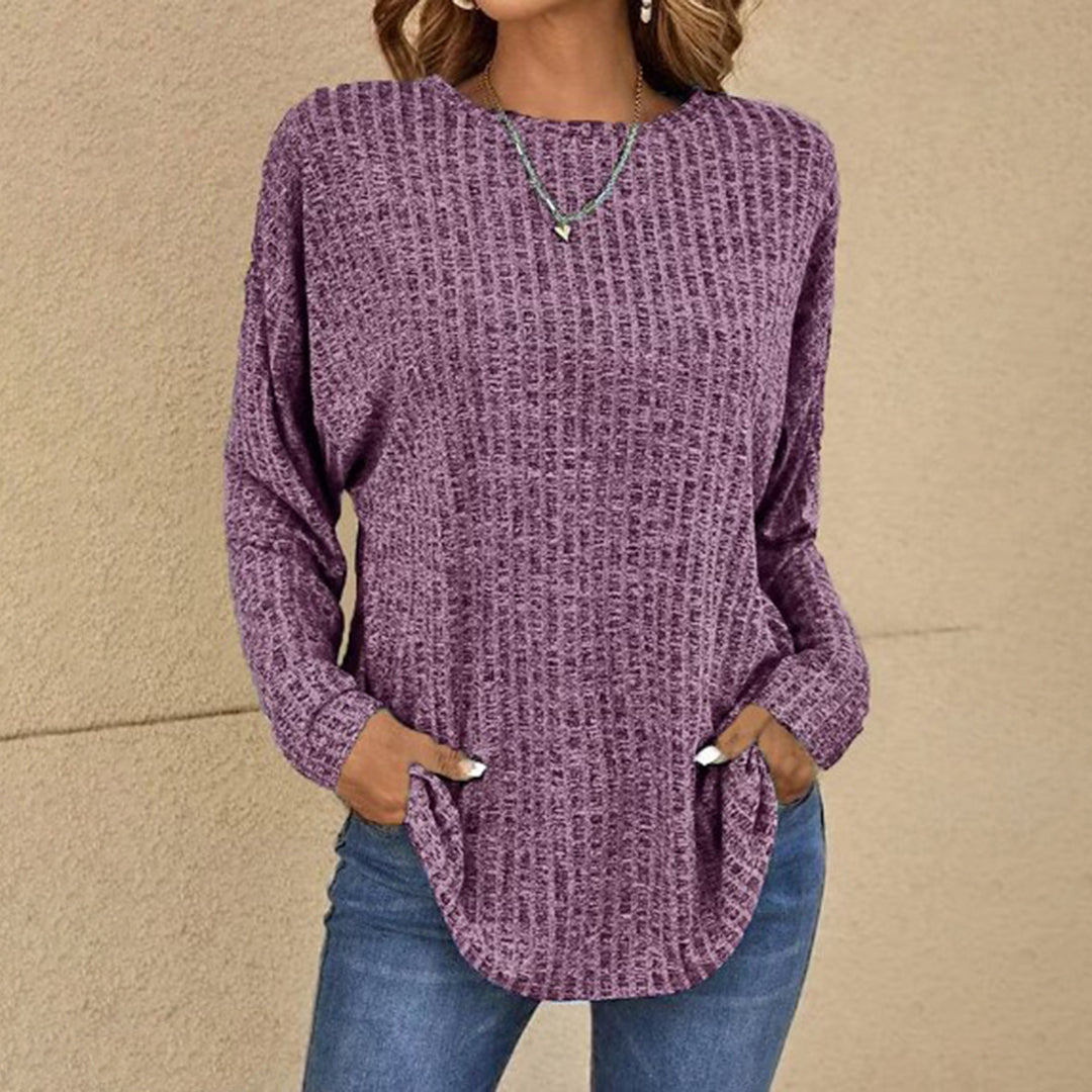 Pull femme côtelé douillet pour un confort stylisé