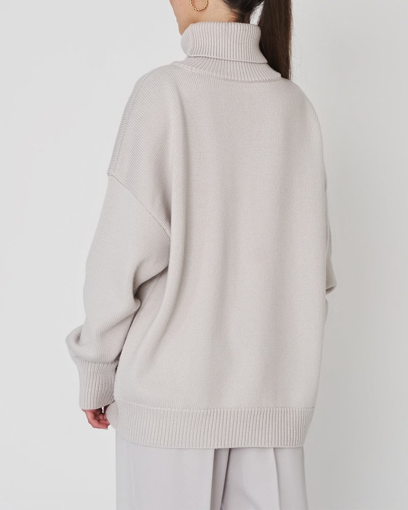 Pull femme oversized col roulé