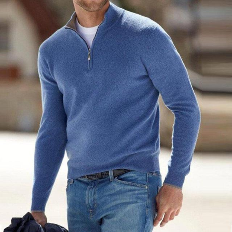 Pull homme à col montant style scandinave