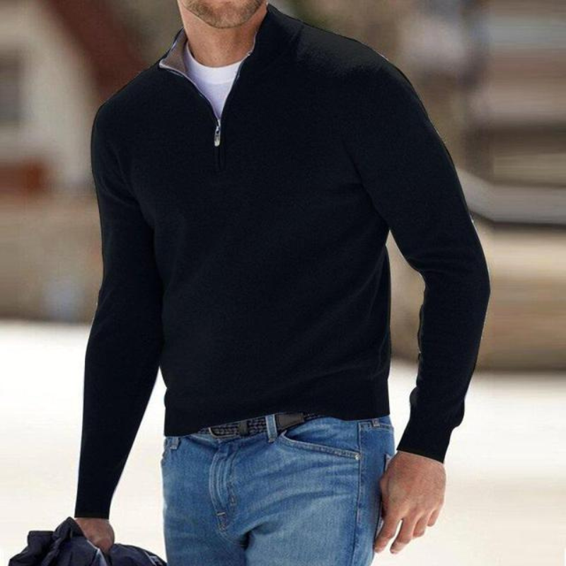 Pull homme à col montant style scandinave