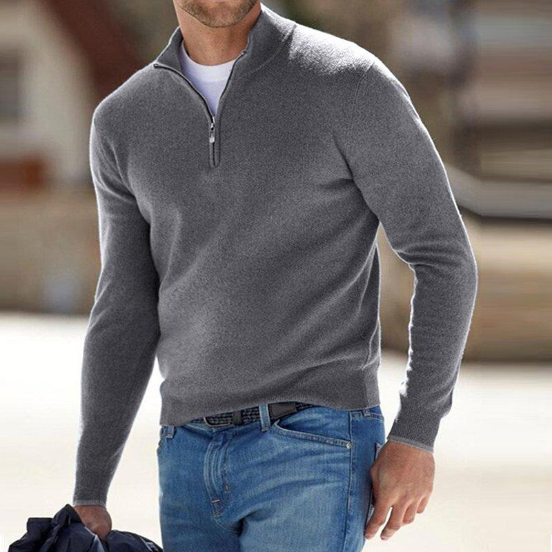 Pull homme à col montant style scandinave