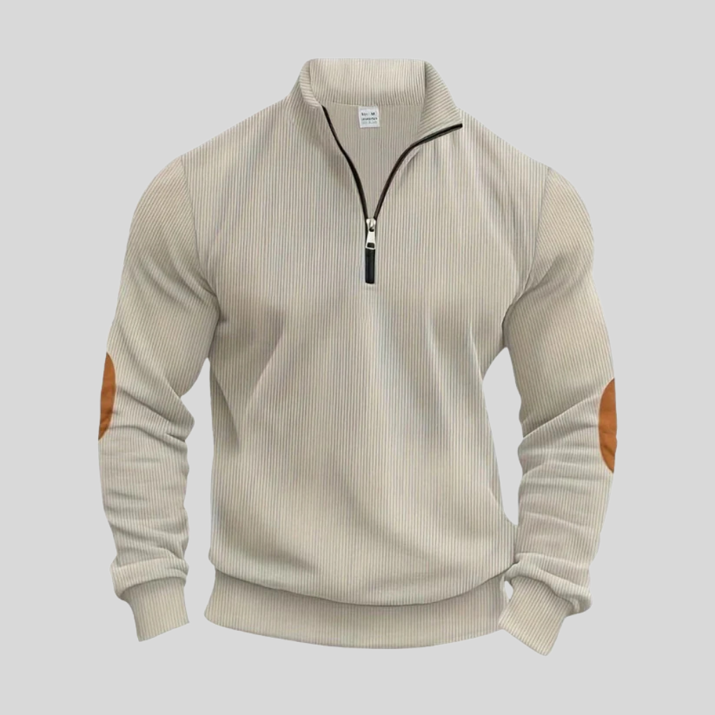 Pull homme avec poignets côtelés