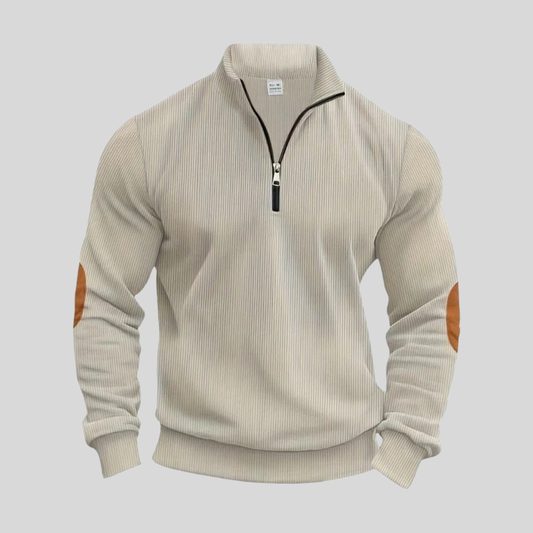 Pull homme avec poignets côtelés