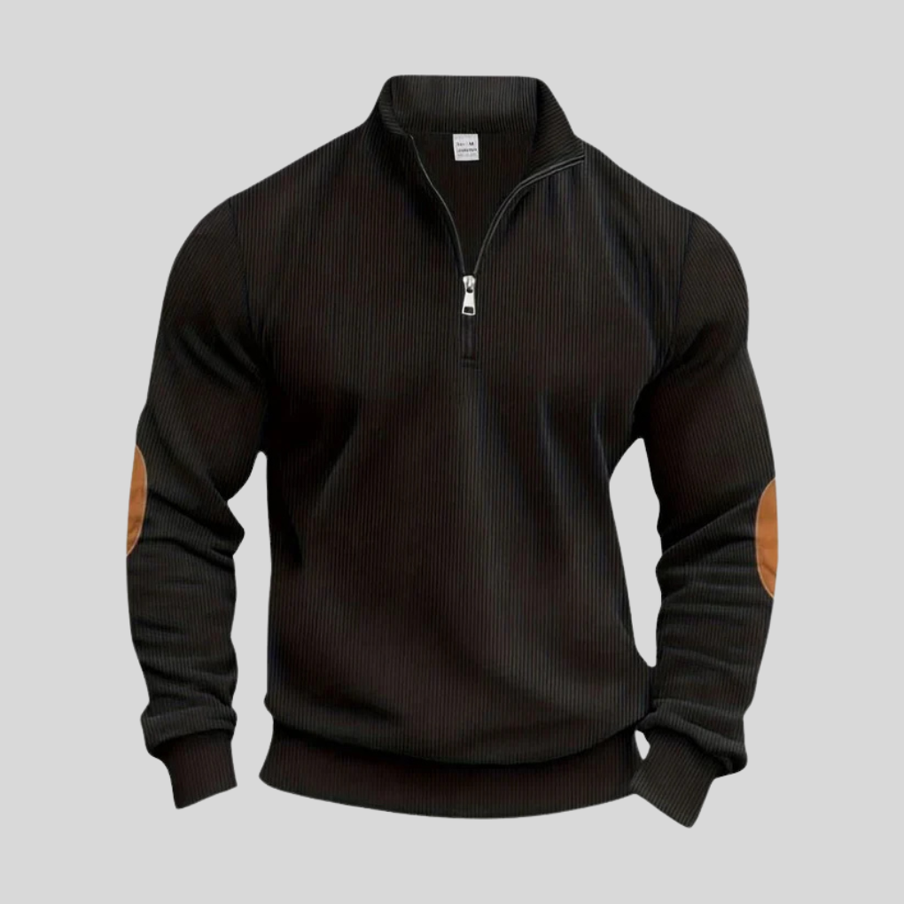 Pull homme avec poignets côtelés
