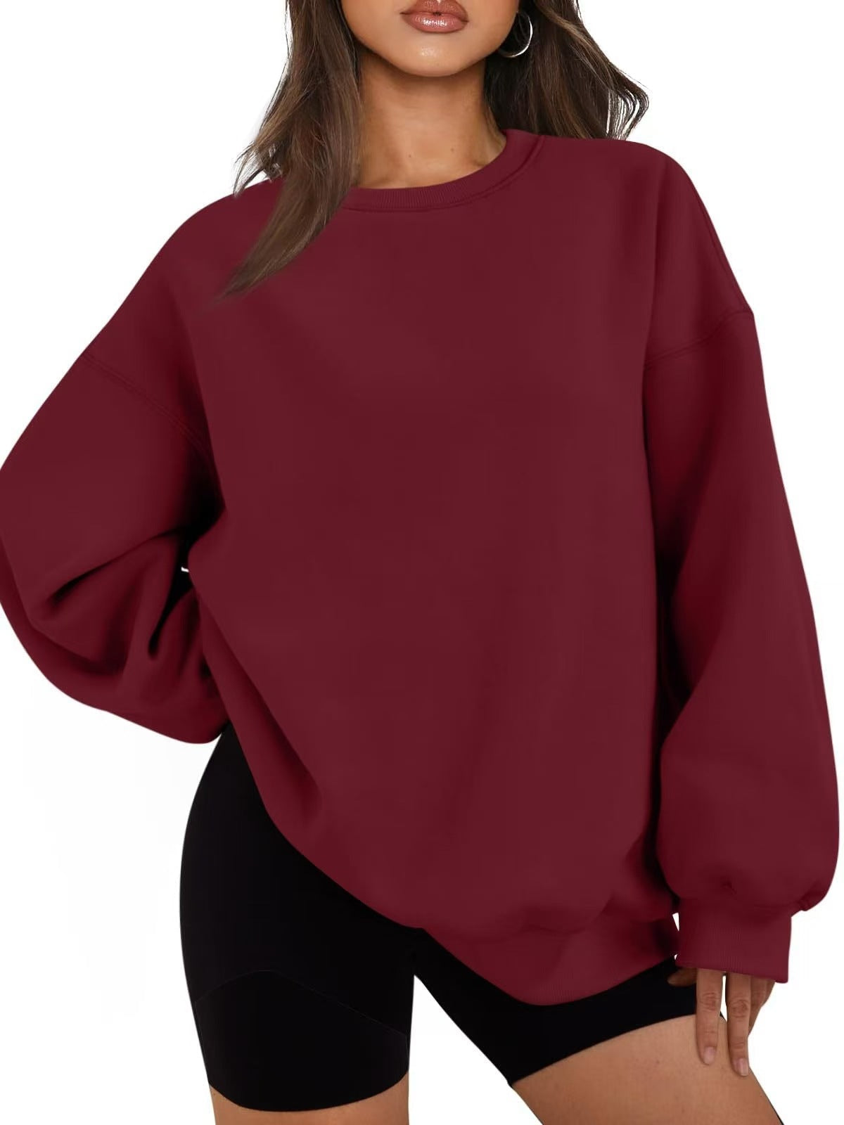 Pull oversized décontracté pour femme à coupe ample