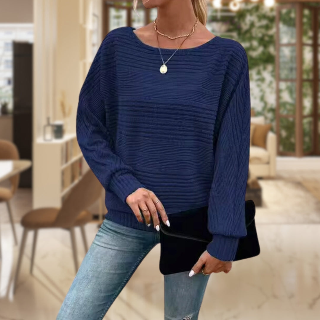 Pull rayé en maille pour femme – Style classique et confort