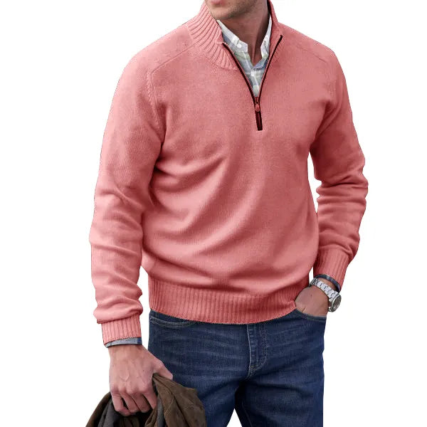 Pull zippé doux pour homme