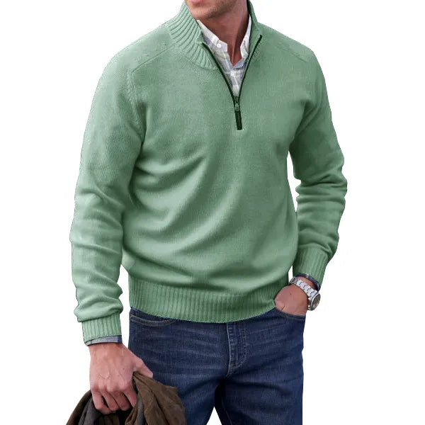 Pull zippé doux pour homme