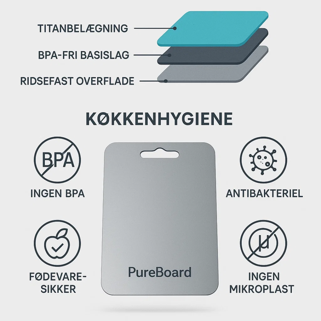 PureBoard | BPA-free titanium chopping board for healthy cooking
