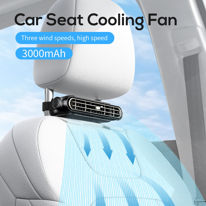 Purificateur d'air et ventilateur compact à fixer sur la grille d'aération de voiture avec lamelles réglables pour homme et femme