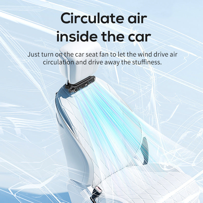 Purificateur d'air et ventilateur compact à fixer sur la grille d'aération de voiture avec lamelles réglables pour homme et femme