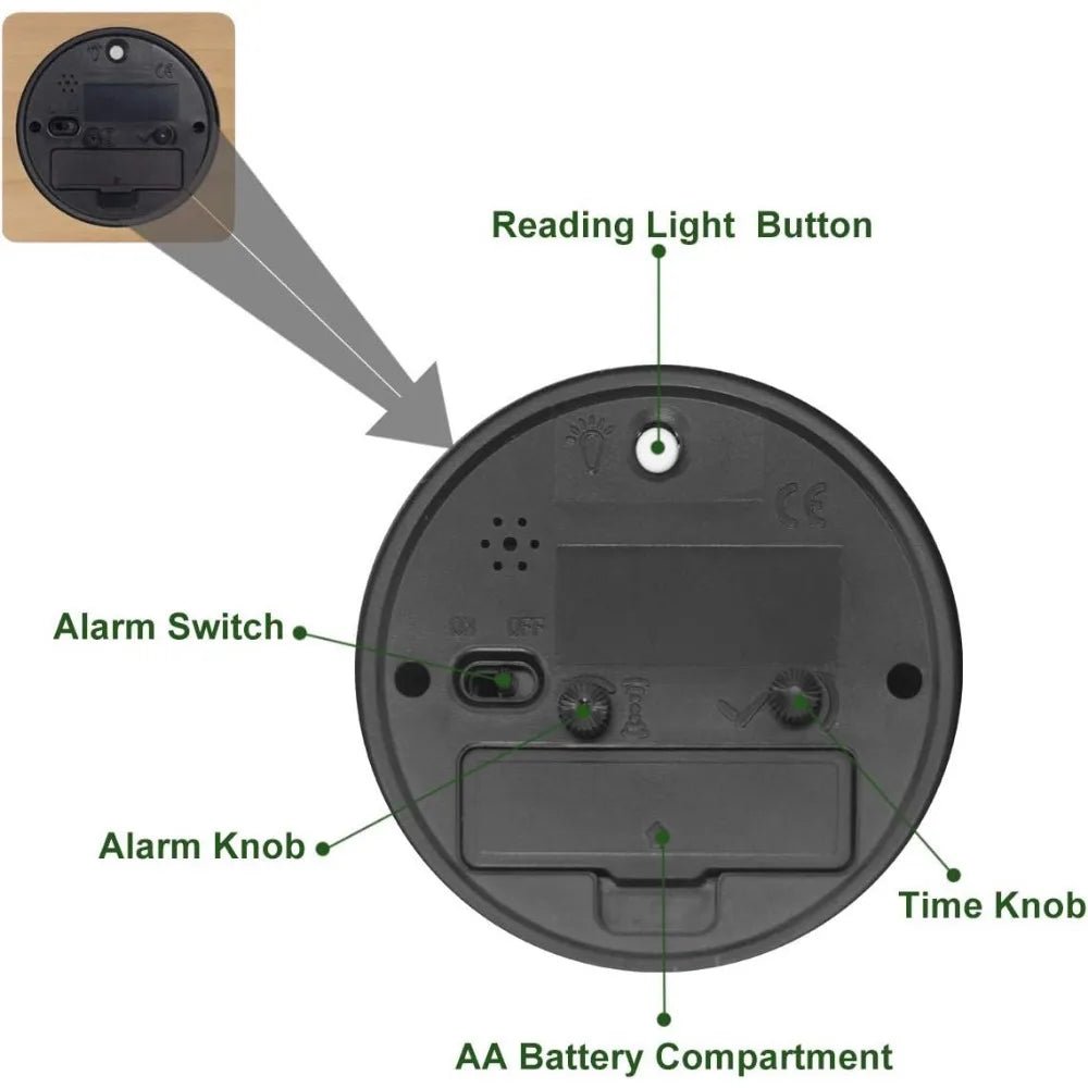 QUIETWOOD – Silent Wooden Alarm Clock for Cozy Bedrooms