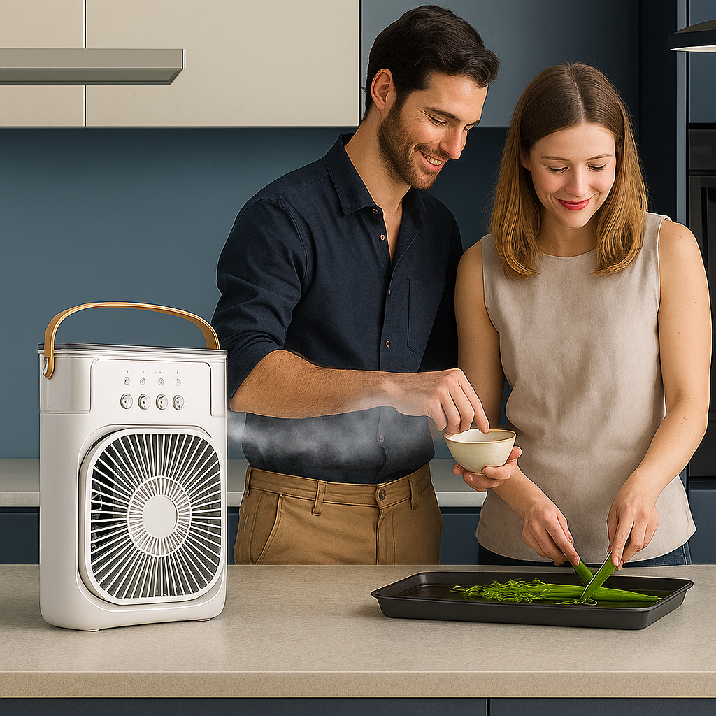 Rafraîchisseur d'air et humidificateur portable 3-en-1