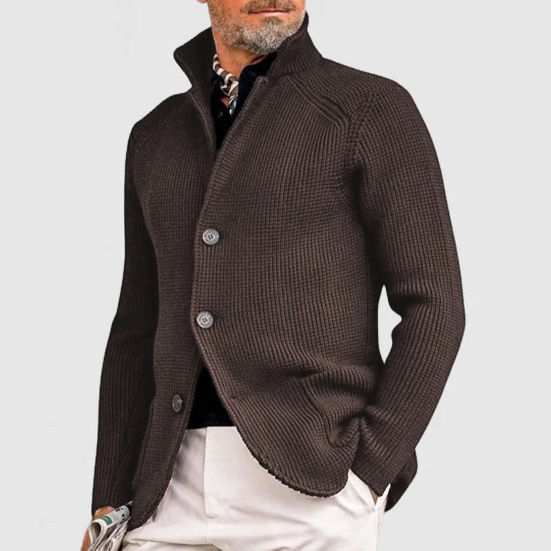 Ramon - Elegant knitted jacket with hood for men, autumn special