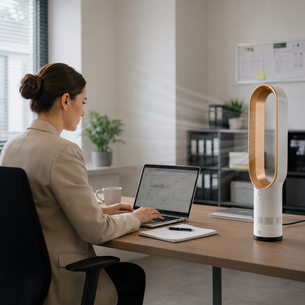 Refroidisseur d'air et ventilateur sans pales rotatives
