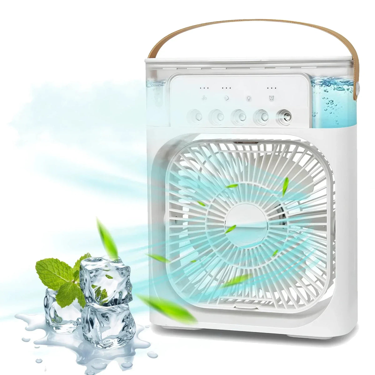 Refroidisseur d'air portable 3 en 1 avec humidificateur et veilleuse LED