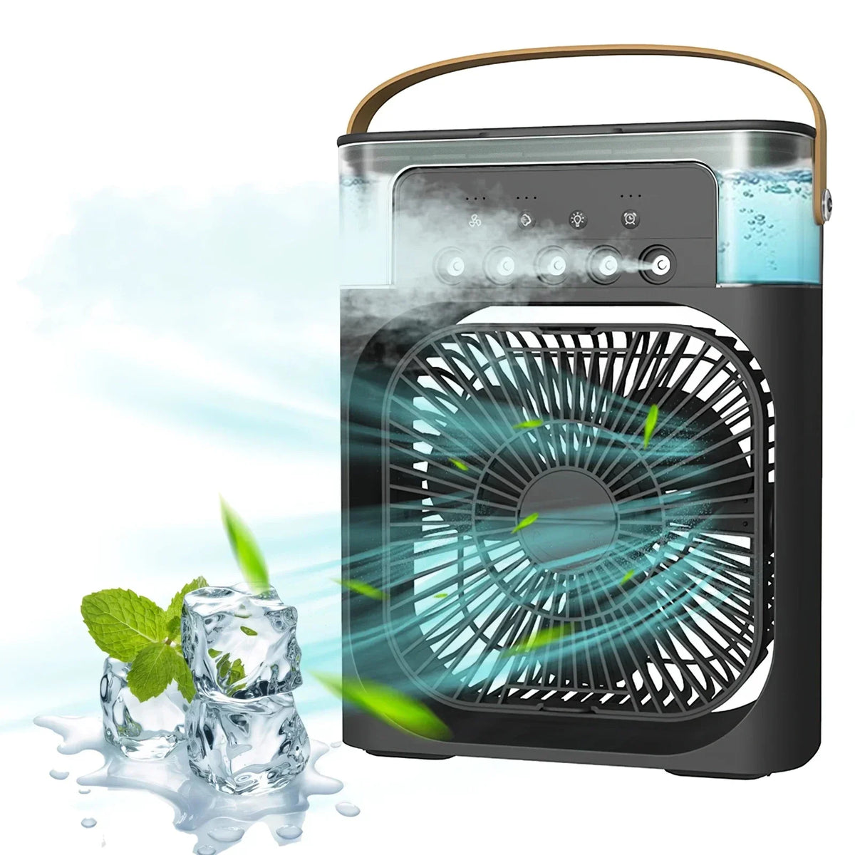 Refroidisseur d'air portable 3 en 1 avec humidificateur et veilleuse LED