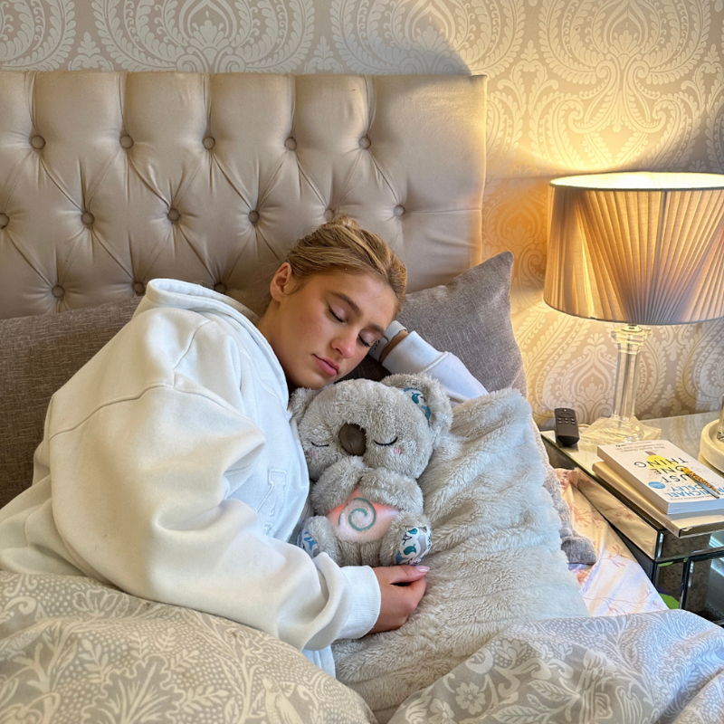 Relaxing Plush Toy with Breathing & Night Light - Soothing