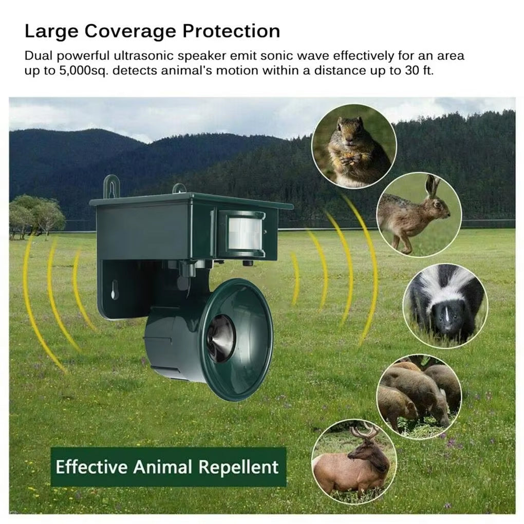 Répulseur solaire à ultrasons pour chauves-souris et animaux sauvages