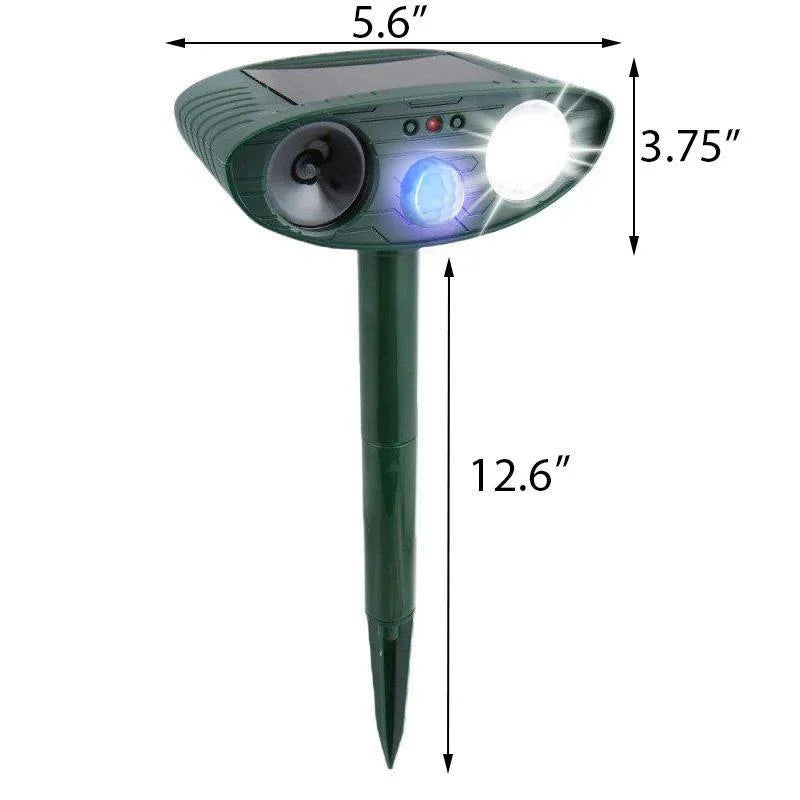 Répulsif à ultrasons solaire d'extérieur pour cerfs pour jardin