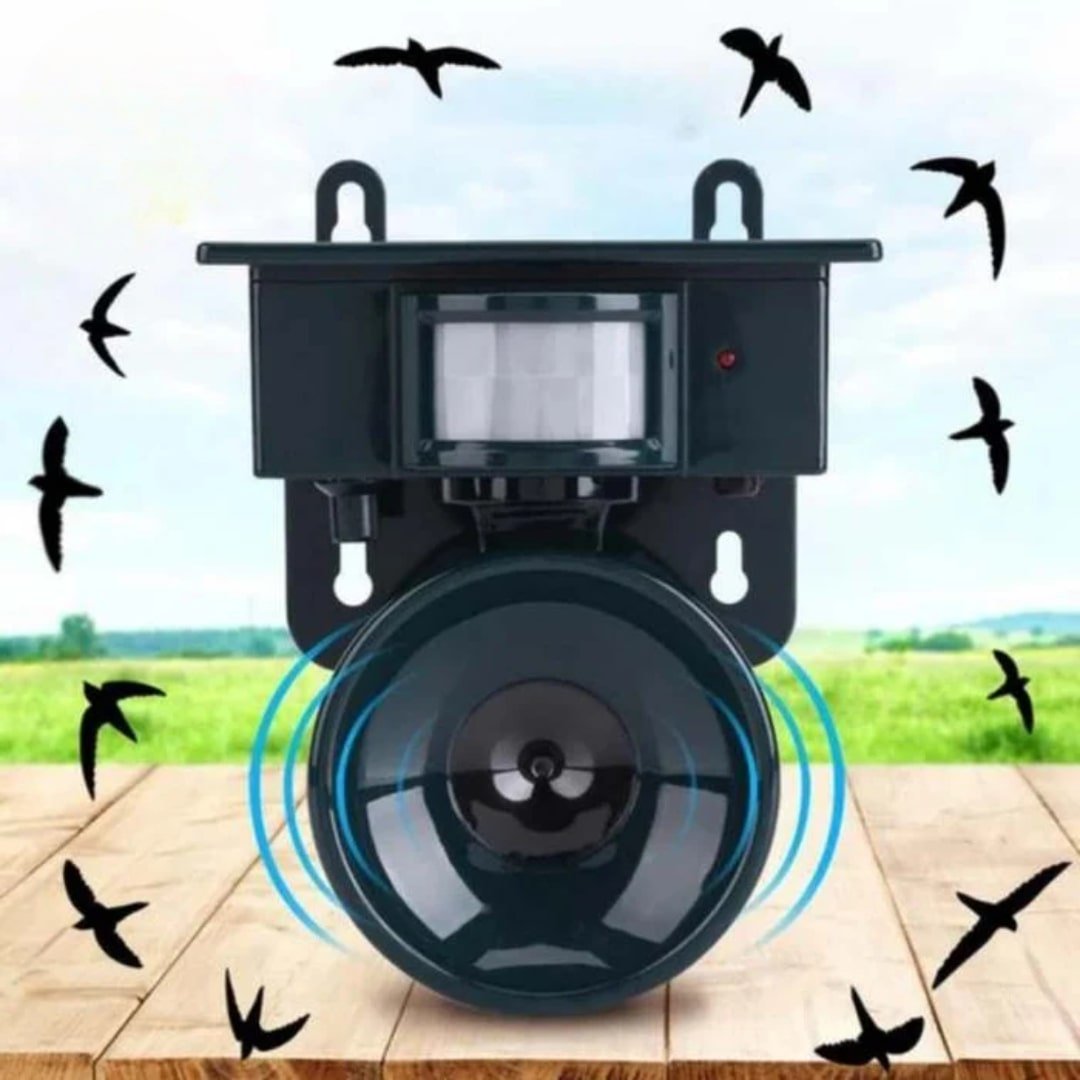 Répulsif anti-oiseaux intelligent solaire à ultrasons