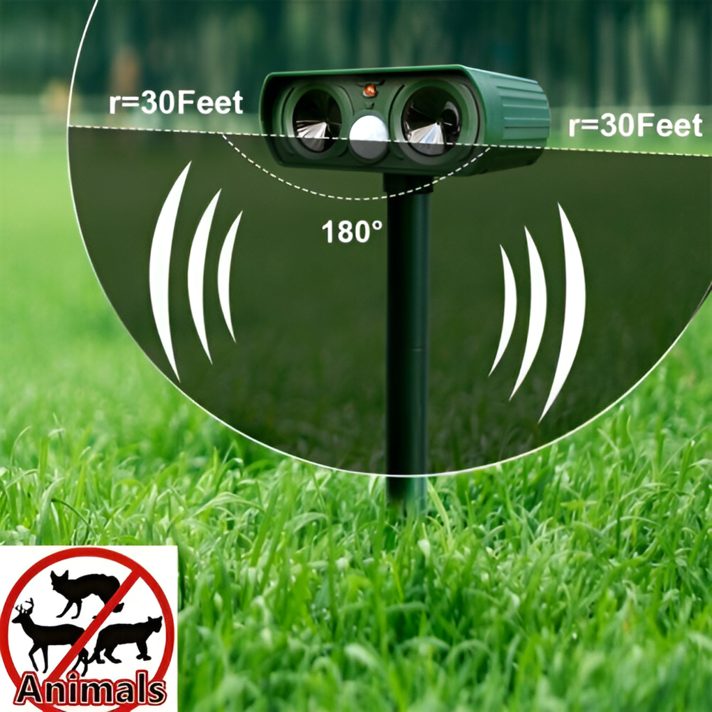 Répulsif solaire à infrarouge pour animaux et nuisibles