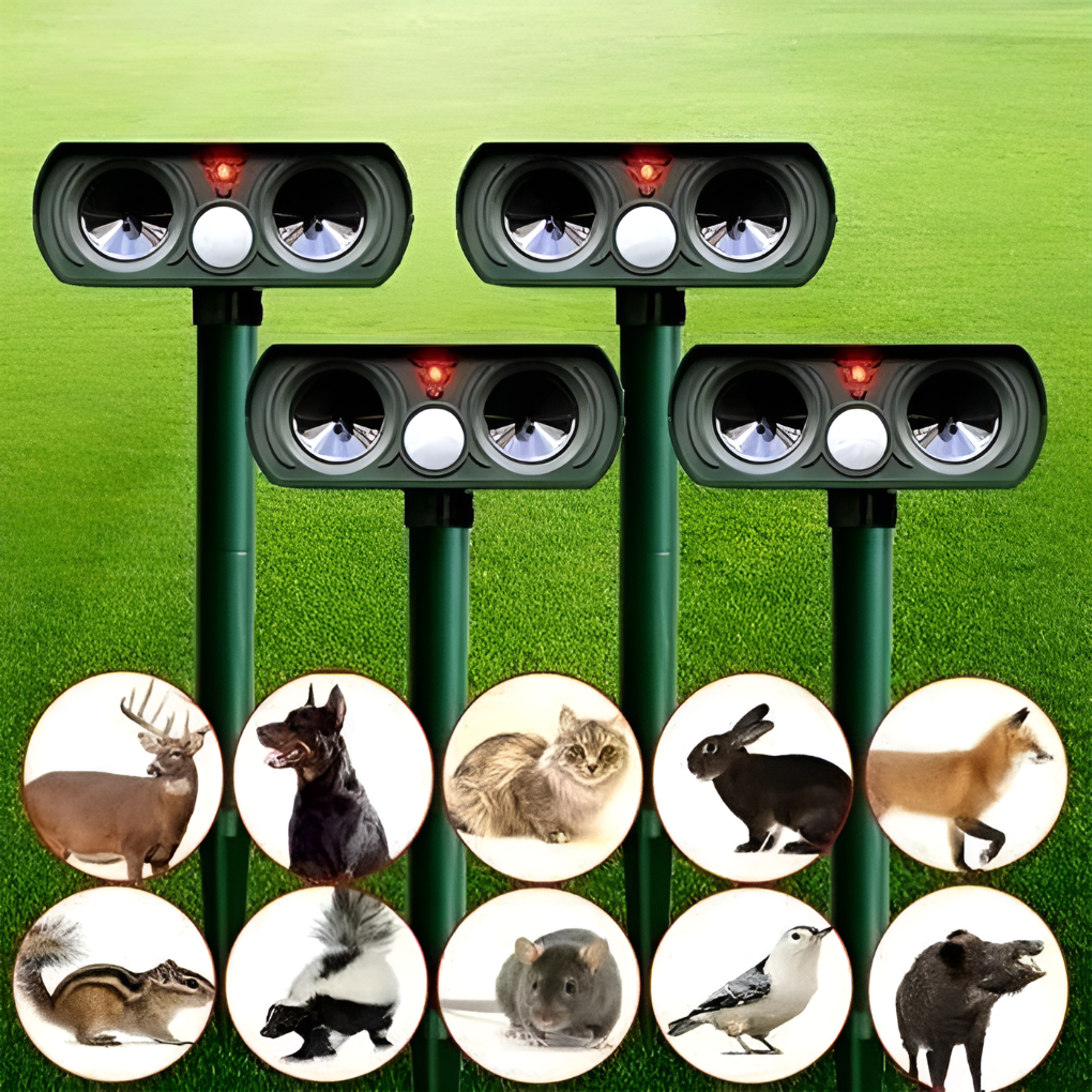 Répulsif solaire à infrarouge pour animaux et nuisibles