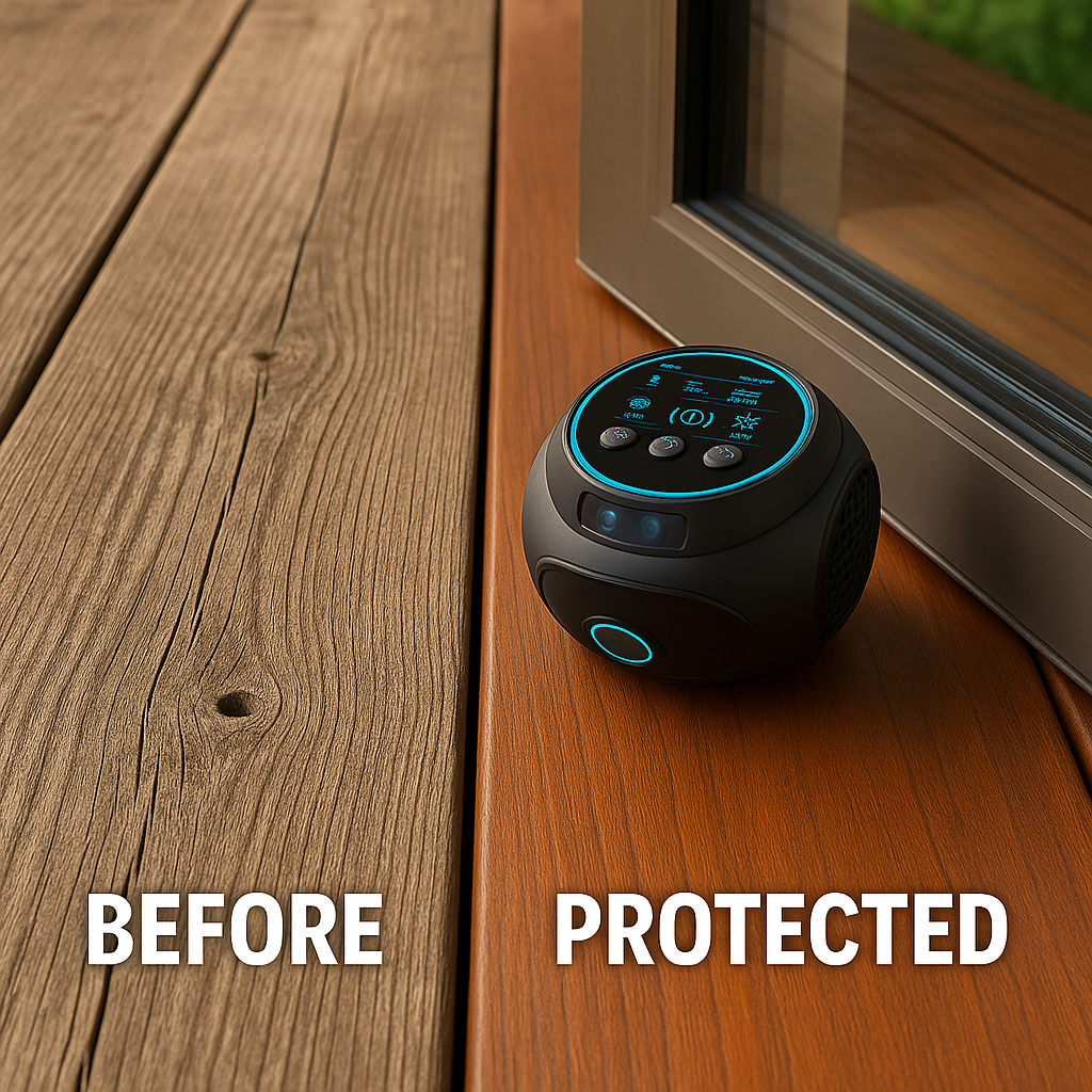 Répulsif ultrasonique contre les abeilles et les guêpes sans produits chimiques avec couverture à 360° pour intérieur et extérieur