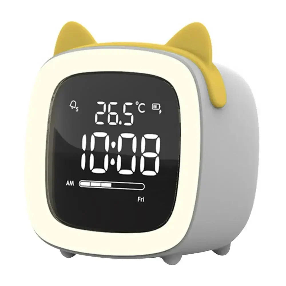 Réveil lapin avec affichage numérique LED et veilleuse