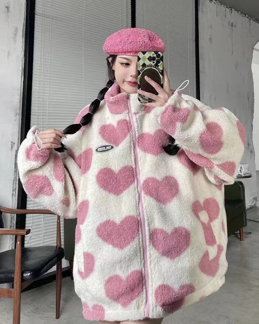 Reversible Heart Print Chloe Jacket