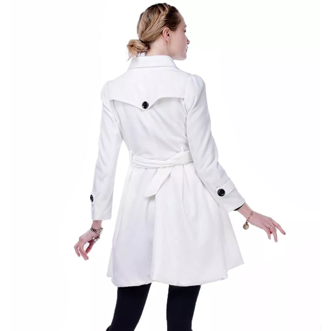 Reversible Wool Peacoat with Belt - Patty
