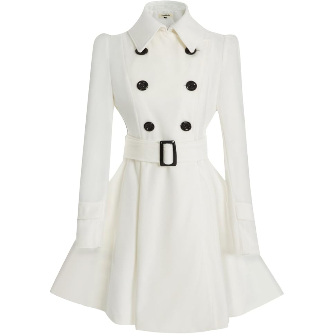 Reversible Wool Peacoat with Belt - Patty