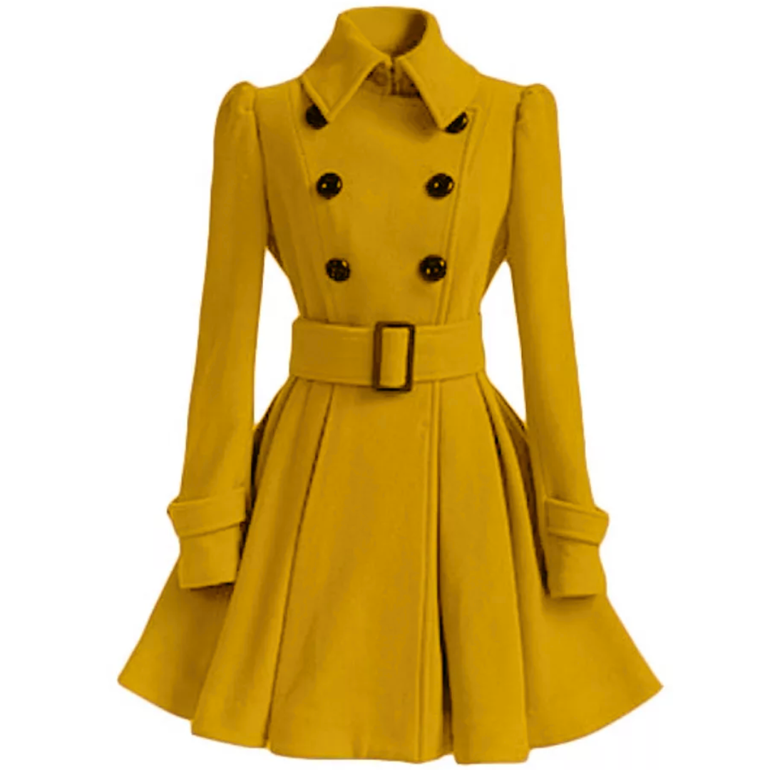 Reversible Wool Peacoat with Belt - Patty