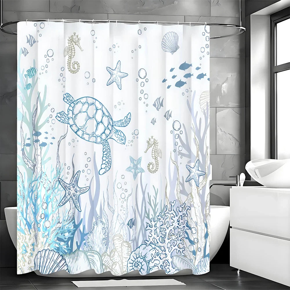 Rideau de douche imperméable en polyester