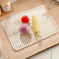 Tapis de séchage pliable multi-usage à rainures