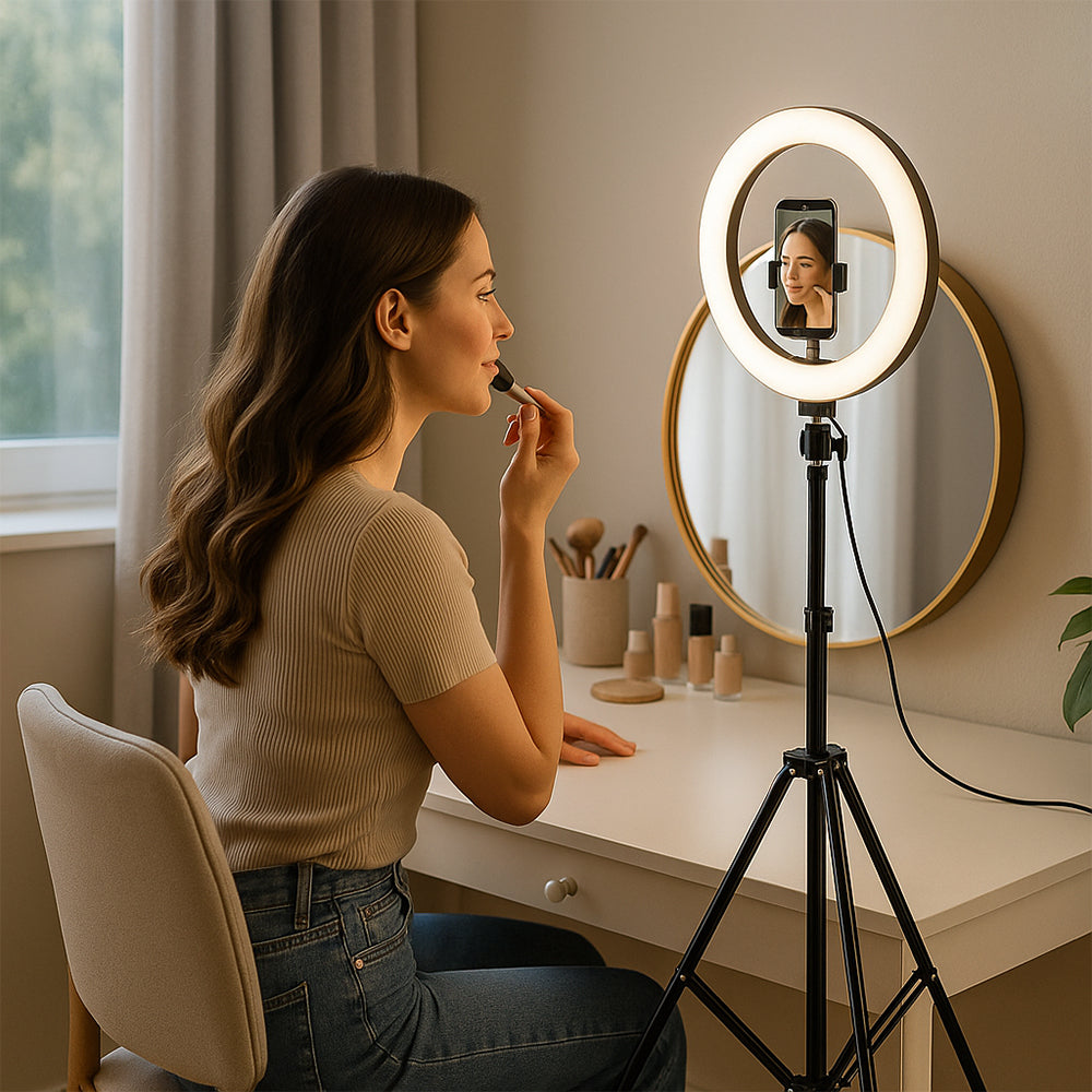 Ring light avec trépied – 3 températures de couleur – LJJ-26