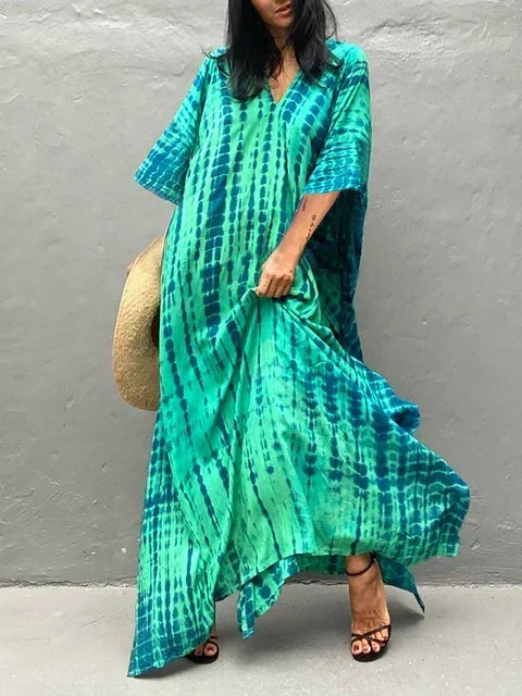 Robe caftan maxi d'été, aérée et élégante