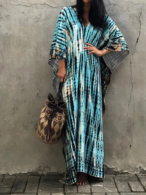 Robe caftan maxi d'été, aérée et élégante