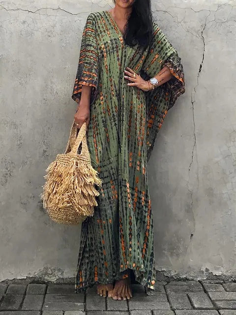 Robe caftan maxi d'été, aérée et élégante