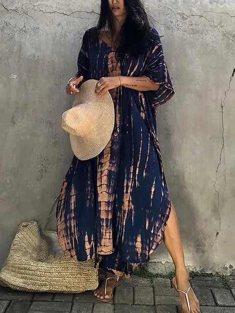 Robe caftan maxi d'été, aérée et élégante