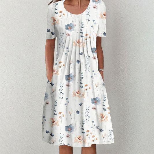 Robe confortable à imprimé floral bohème