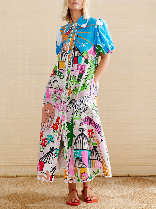 Robe d'été menthe élégante