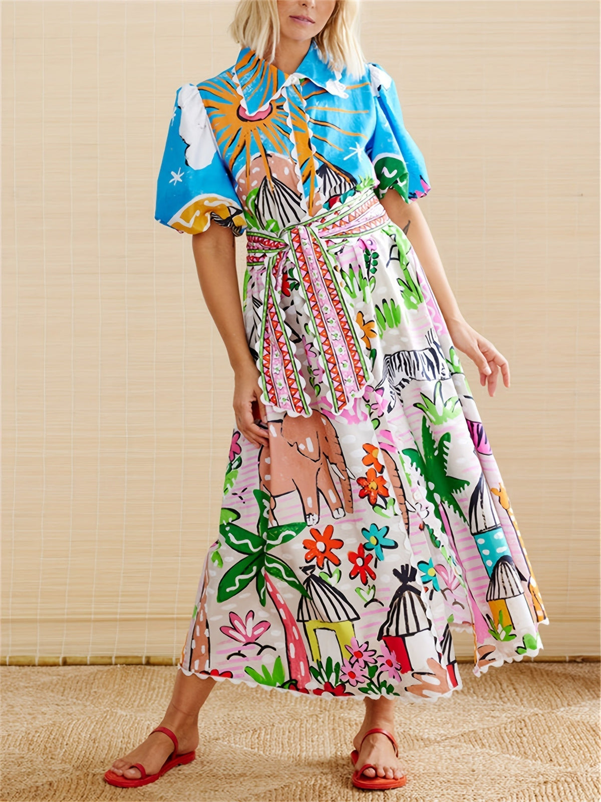 Robe d'été menthe élégante