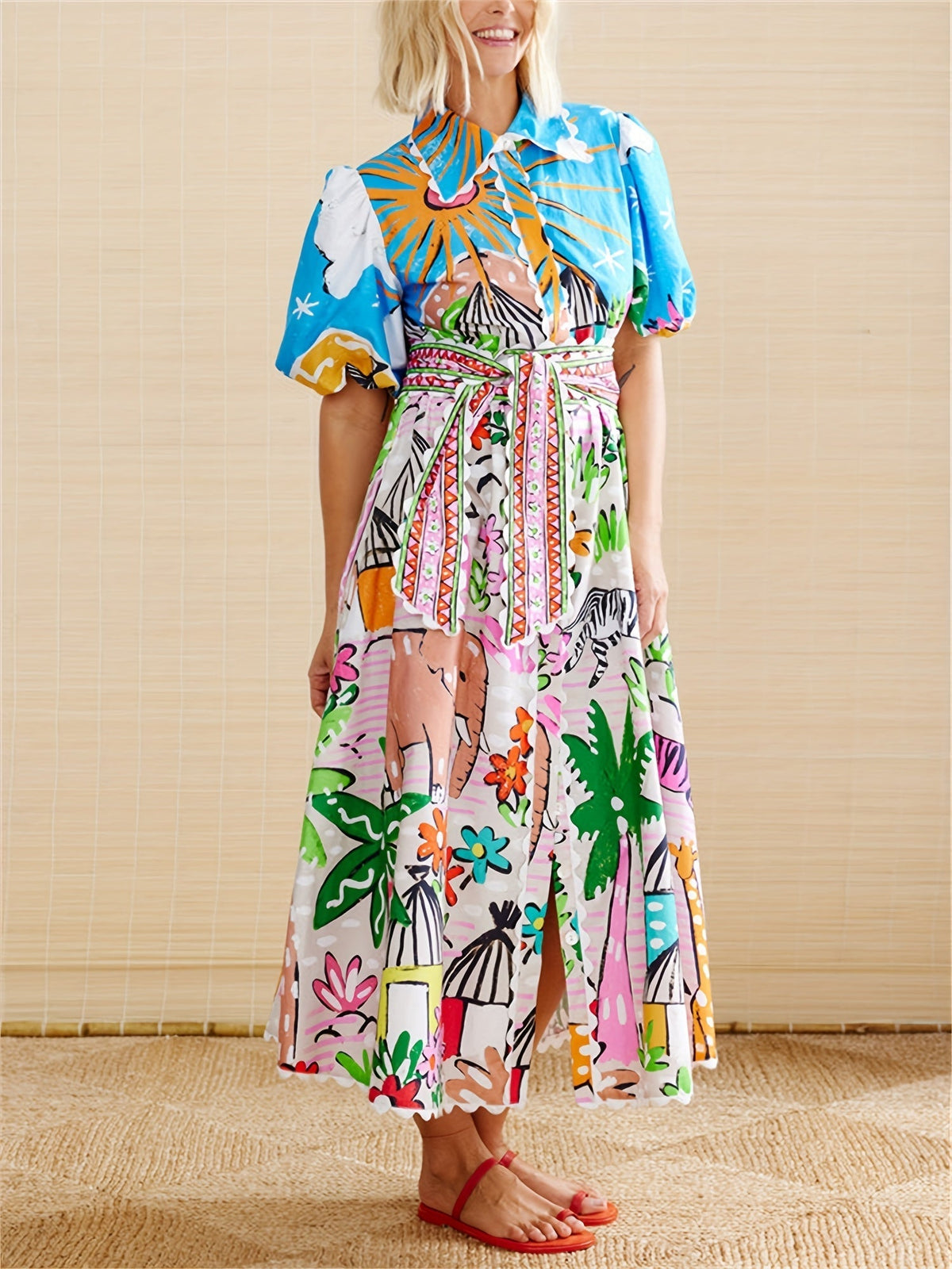 Robe d'été menthe élégante